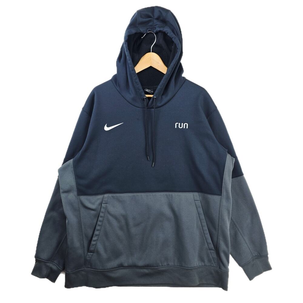 Nike Therma-Fit Pullover Hoodie Men's XXL Black Sweatshirt Run CI4765-010 Gym